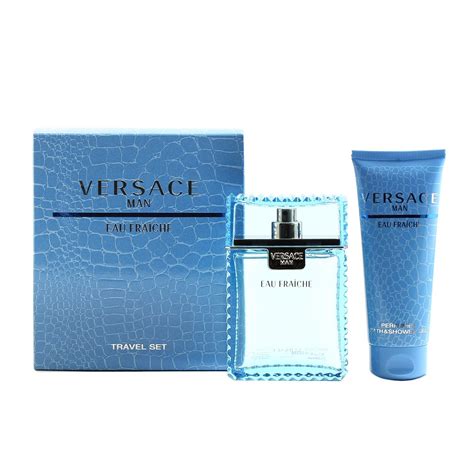 versace eau fraiche 100ml 3 piece set|Versace man eau fraiche aftershave.